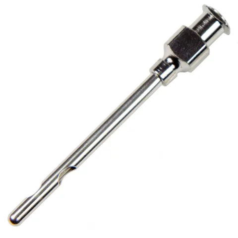 Cateter cu doua orificii pentru injectii intramamare la vaci, 3.8 cm
