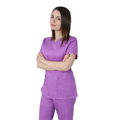 Bluza dama TINA Premium lila - Uniforma Medicala