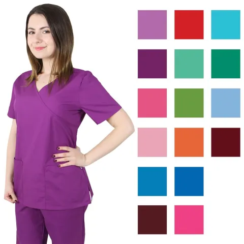 Bluza dama MIRA Premium mov - Uniforma Medicala