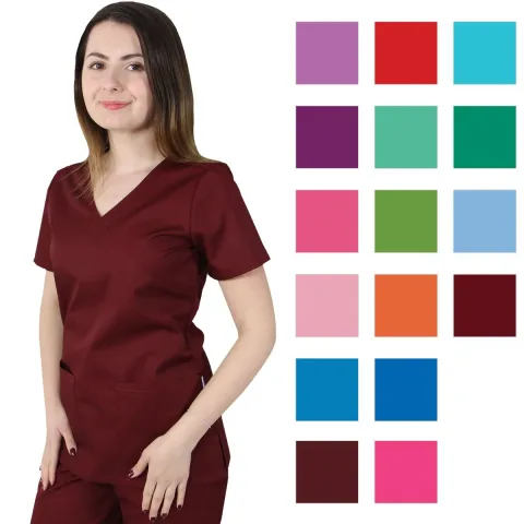 Bluza dama MIRA Premium grena - Uniforma Medicala