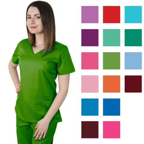 Bluza dama MIRA Premium verde absint - Uniforma Medicala