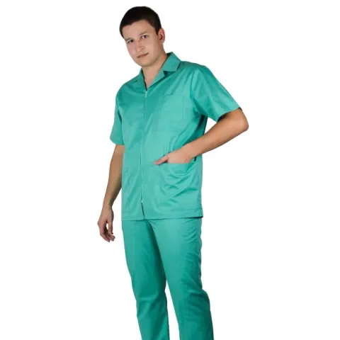 Halat barbati TOM Premium verde deschis - Uniforma Medicala