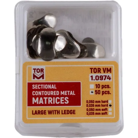 Matrici metalice conturate sectionale cu bordura, otel inoxidabil, 35 microni Hard, marimi S/M/L, set 50 bucati