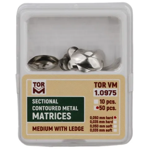 Matrici metalice conturate sectionale cu bordura, otel inoxidabil, 50 microni Hard, marimi S/M/L, set 50 bucati