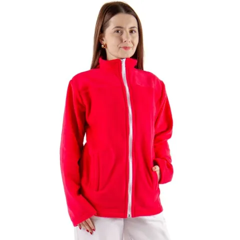 Jachetă medicală polar JOE, unisex, roșu corai