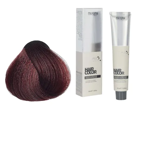 Vopsea profesionala de par, 5.6 Saten roscat deschis, MAXIMA, 100ml