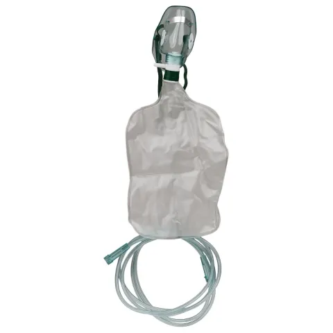 Masca de oxigen cu rezervor 600ml, M, pentru copii, PRIMA, alb/verde