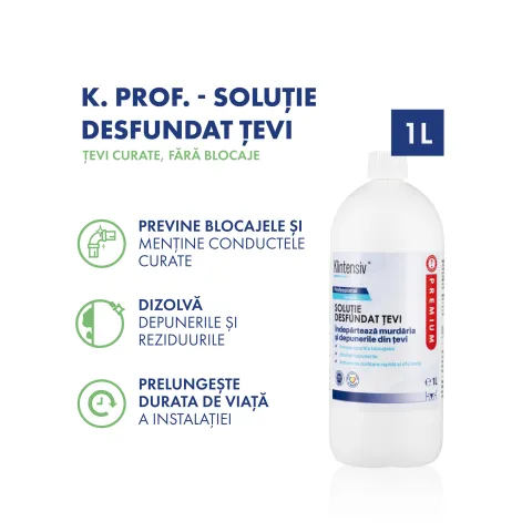 Klintensiv Soluție desfundat țevi – Soluție acidă profesională pentru întreținerea sistemelor de scurgere